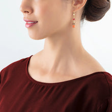 Charger l'image dans la galerie, Boucles d'oreilles Dame GeoCUBE® Iconic or rouge COEUR DE LION 2838200300