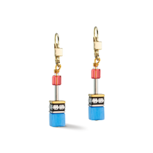 Charger l'image dans la galerie, Boucles d'oreilles Dame GeoCUBE® Iconic Classic multicolore or COEUR DE LION 2838201521