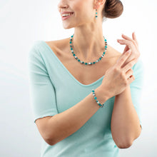 Charger l'image dans la galerie, BOUCLES D'OREILLES Dame GeoCUBE® Iconic Precious argent-vert COEUR DE LION 4010/20-0548