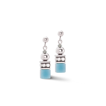 Charger l'image dans la galerie, BOUCLES D'OREILLES DameGeoCUBE® Fusion Spheres bleu glacier 4082/21-0720 COEUR DE LION