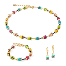 Charger l'image dans la galerie, BOUCLES D'OREILLES Dame Boho Sunset Cube rainbow COEUR DE LION 4413/20-1516