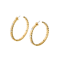 Charger l'image dans la galerie, BOUCLES D'OREILLES DameCréoles Lumi - Or Light et Zircons BANGLE-UP BUP20-LMZ-OCR00