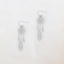 Charger l'image dans la galerie, BOUCLES D'OREILLES Dame "attrape-rêves" acier