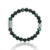 Charger l'image dans la galerie, BRACELET Mixte Agate noire/ Oeil de tigre vert LAUREN STEVEN