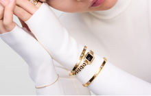 Charger l'image dans la galerie, MONTRE Dame Quadro Mini Arch 3-link Emerald Sunray Gold DANIEL WELLINGTON DW00100851