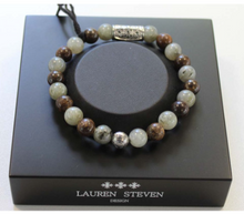 Charger l'image dans la galerie, BRACELET unisexe Labradorite/Bronzite LAUREN STEVEN