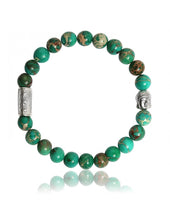 Charger l'image dans la galerie, BRACELET Unisexe Jaspe de mer vert LAUREN STEVEN LSB08/059