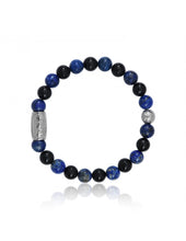 Charger l'image dans la galerie, BRACELET Mixte Agate Noire / Lapis Lazuli LAUREN STEVEN