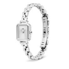 Charger l'image dans la galerie, MONTRE Dame Quadro Mini Arch 3-link White Sunray Silver DANIEL WELLINGTON DW00100844