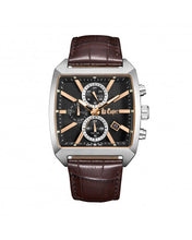 Charger l'image dans la galerie, MONTRE Homme "Paul" fond noir cuir marron LEE COOPER LC08180.362