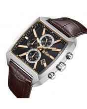 Charger l'image dans la galerie, MONTRE Homme "Paul" fond noir cuir marron LEE COOPER LC08180.362