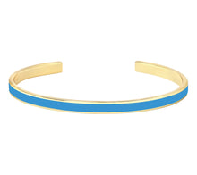 Charger l'image dans la galerie, JONC OUVERT BANGLE UP BLEU MYOSOTIS