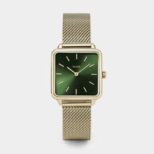 Charger l'image dans la galerie, MONTRE Femme CLUSE TETRAGONE DOREE FOND VERT CW0101207013