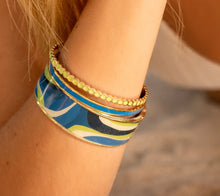 Charger l'image dans la galerie, JONC OUVERT BANGLE UP BLEU MYOSOTIS