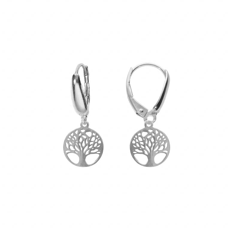 DORMEUSE Femme ARGENT RHODIE ARBRE DE VIE
