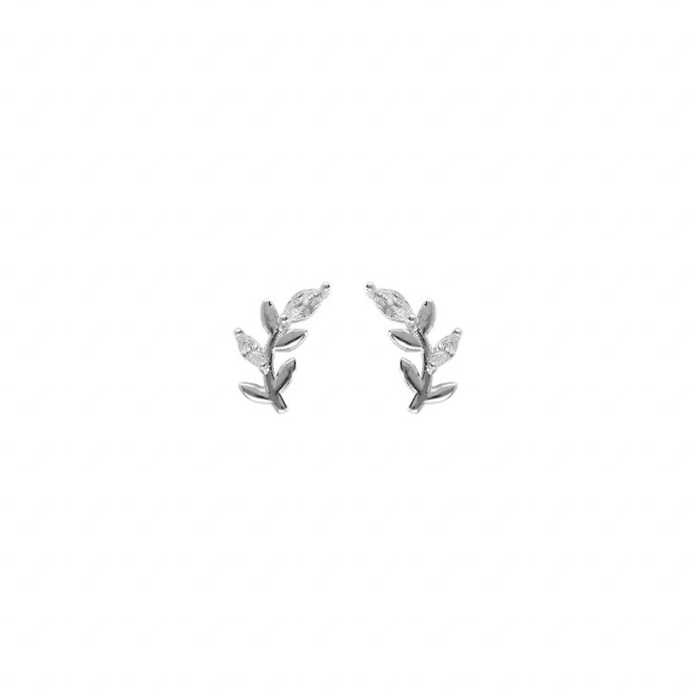 BOUCLES D OREILLES Femme ARGENT OXYDES BLANCS