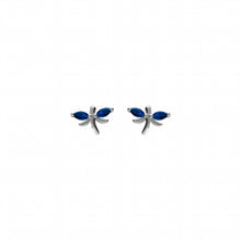 Charger l&#39;image dans la galerie, BOUCLES D OREILLES Femme ARGENT RHODIE LIBELLULE
