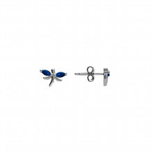 Charger l&#39;image dans la galerie, BOUCLES D OREILLES Femme ARGENT RHODIE LIBELLULE
