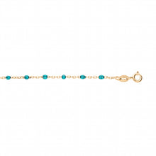 Charger l&#39;image dans la galerie, BRACELET FEMME ARGENT ET DORURE JAUNE OLIVES RESINE BLEU TRANSPARENT
