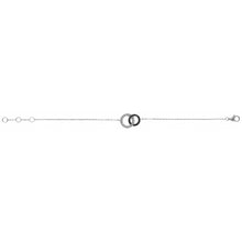 Charger l&#39;image dans la galerie, BRACELET Femme ARGENT RHODIE OZ BLANCS ET NOIRS
