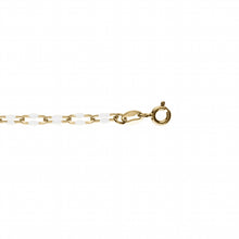 Charger l&#39;image dans la galerie, BRACELET Dame  ARGENT DORÉ OLIVES RÉSINE BLANCHE 15+3CM
