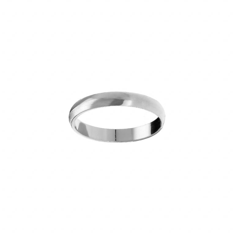 ALLIANCE ARGENT RHODIÉ  1/2 JONC 3MM ARGENT RHODIÉA06203