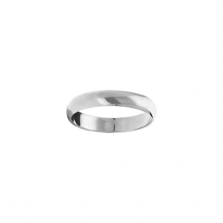 ALLIANCE 1/2 JONC 4MM ARGENT RHODIÉ A06204