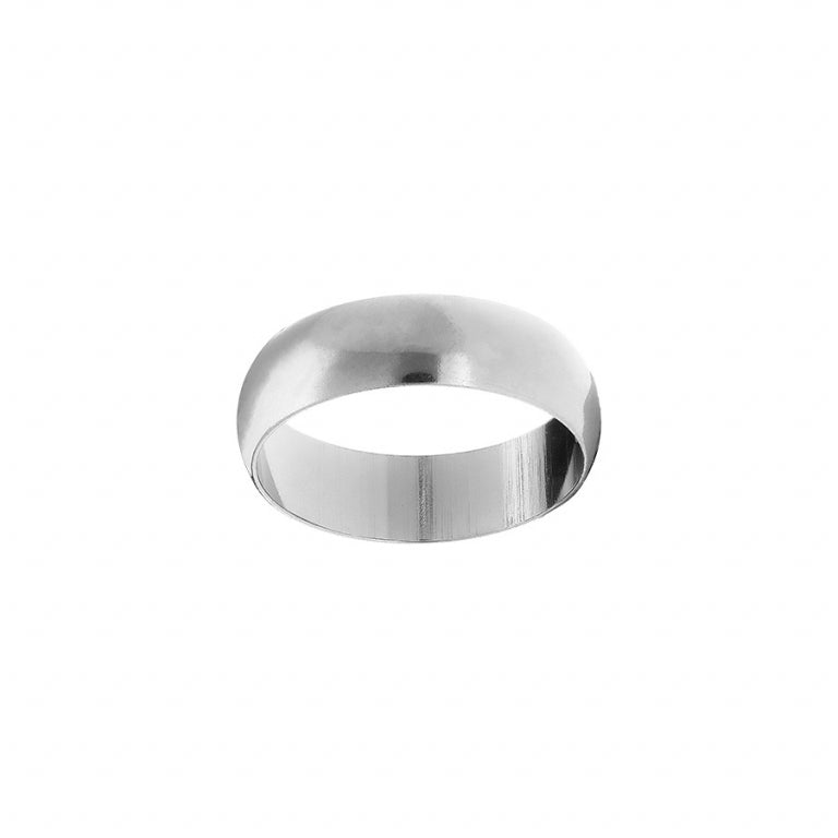 ALLIANCE 1/2 JONC 6MM ARGENT RHODIÉ A06206
