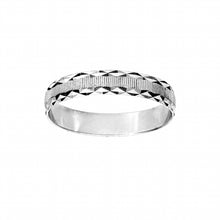 Charger l&#39;image dans la galerie, ALLIANCE ARGENT RHODIÉ 4MM DIAMANTEE A062684
