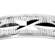 Charger l&#39;image dans la galerie, ALLIANCE ARGENT RHODIÉ 4MM Diamantée motif X A062824
