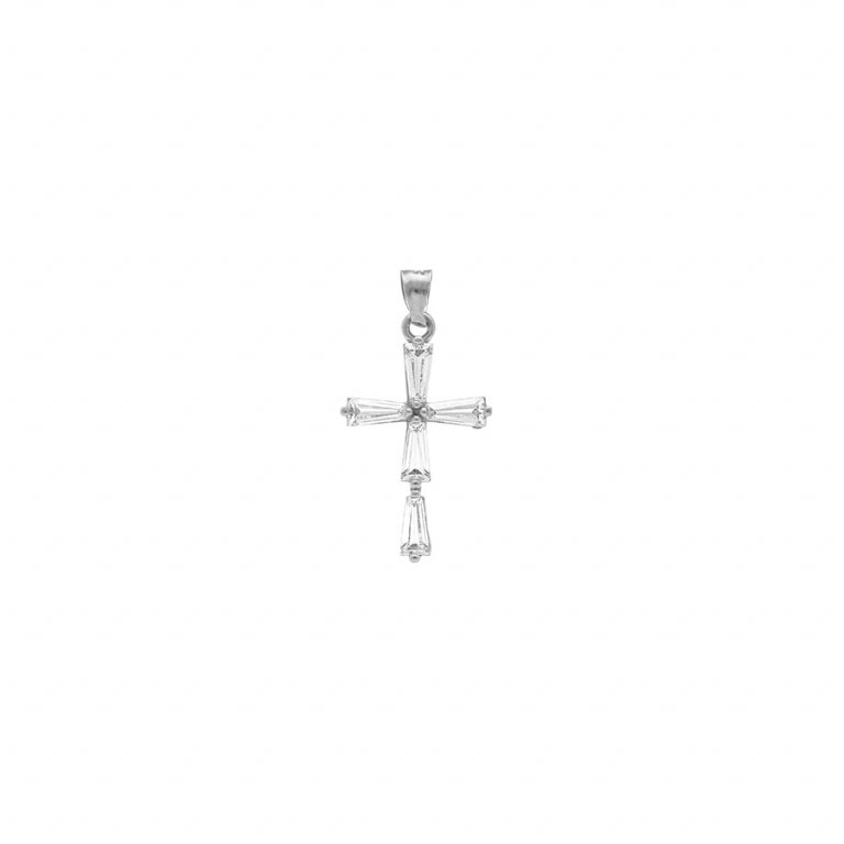 PENDENTIF Unisexe ARGENT 925/1000° croix oxydes