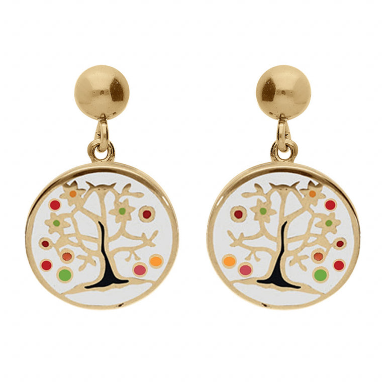 BOUCLES D OREILLES Femme ACIER DORE ARBRE STELLA MIA