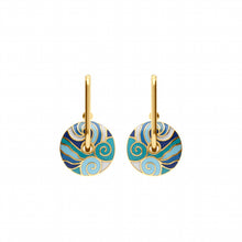 Charger l&#39;image dans la galerie, BOUCLES D OREILLES Femme acier STELLA MIA résine bleue
