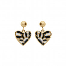 Charger l&#39;image dans la galerie, BOUCLES D OREILLES Femme COEUR ACIER ET RESINE STELLA MIA
