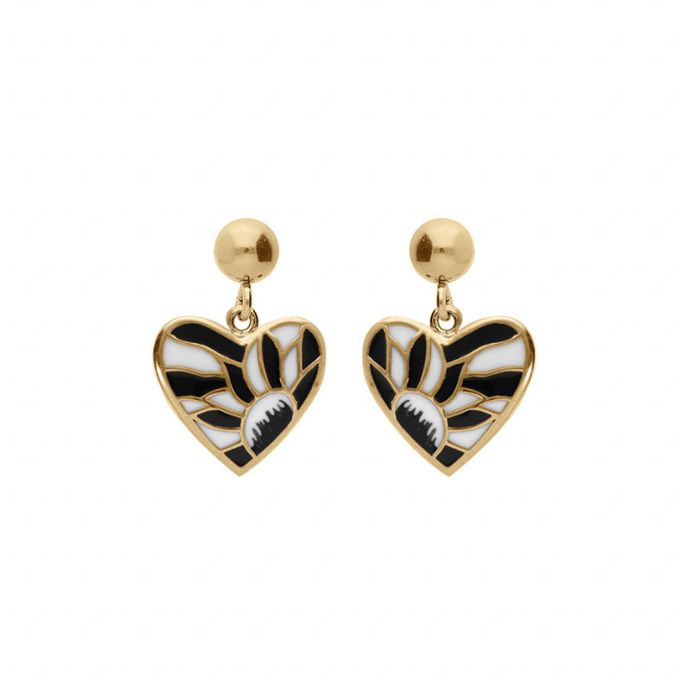 BOUCLES D OREILLES Femme COEUR ACIER ET RESINE STELLA MIA