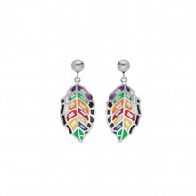 Charger l&#39;image dans la galerie, BOUCLES D OREILLES Femme ACIER STELLA MIA MOTIF FEUILLE
