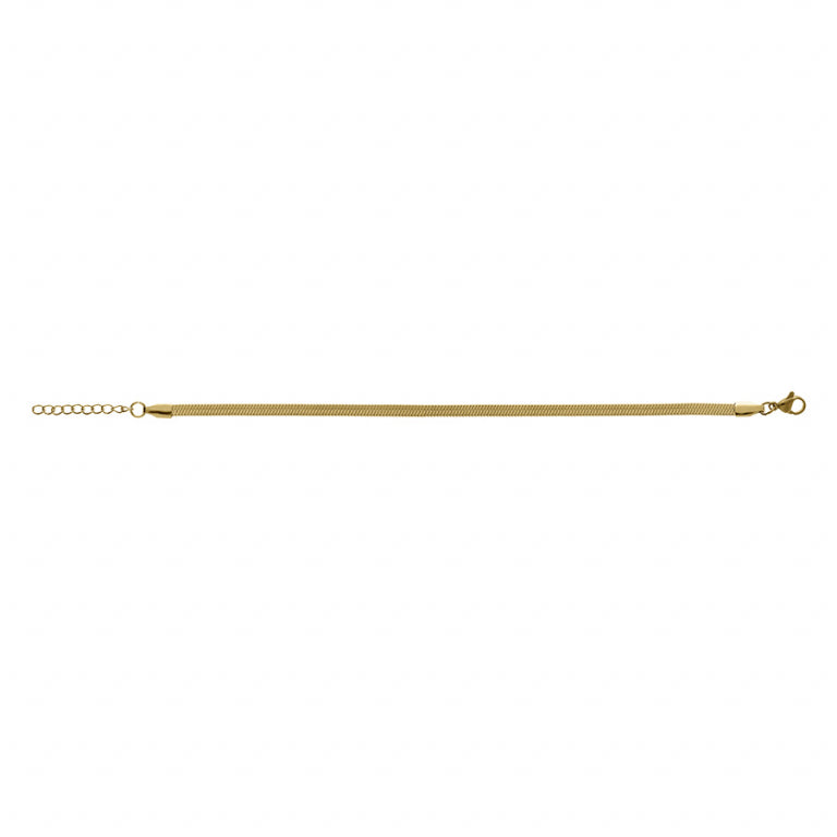 BRACELET Dame maille Miroir ACIER DORE