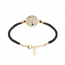 Charger l&#39;image dans la galerie, BRACELET Femme STELLA MIA cordon noir motif arbre de vie résine
