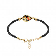 Charger l&#39;image dans la galerie, BRACELET Dame cordon noir et motif goutte ACIER DORE INOXYDABLE STELLA MIA

