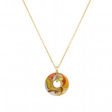 Charger l&#39;image dans la galerie, COLLIER Femme ACIER DORE STELLA MIA orangé
