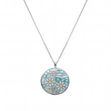 Charger l&#39;image dans la galerie, COLLIER Femme ACIER STELLA MIA ROND FLEUR RÉSINE ET NACRE
