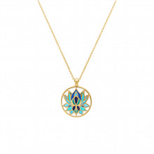 Charger l&#39;image dans la galerie, COLLIER Femme ACIER DORÉ STELLA MIA PENDENTIF  FLEUR DE LOTUS
