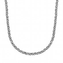 Charger l&#39;image dans la galerie, COLLIER Unisexe ACIER BLANC OU DORE MAILLE PETITE JASERON
