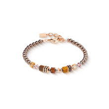 Charger l&#39;image dans la galerie, Bracelet DAME COEUR DE LION Princess Earth Glow or rose-marron2103/30-1100
