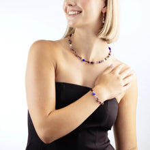 Charger l&#39;image dans la galerie, BRACELET Femme ACIER COEUR DE LION GeoCUBE® Iconic Blue Moon or rose 2838/30-0807
