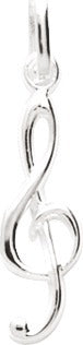 PENDENTIF Mixte ARGENT RHODIE CLE DE SOL