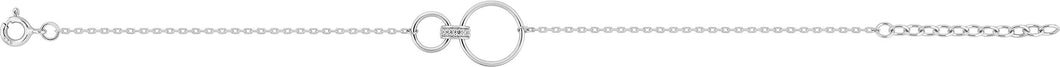 BRACELET Dame 2 anneaux ARGENT