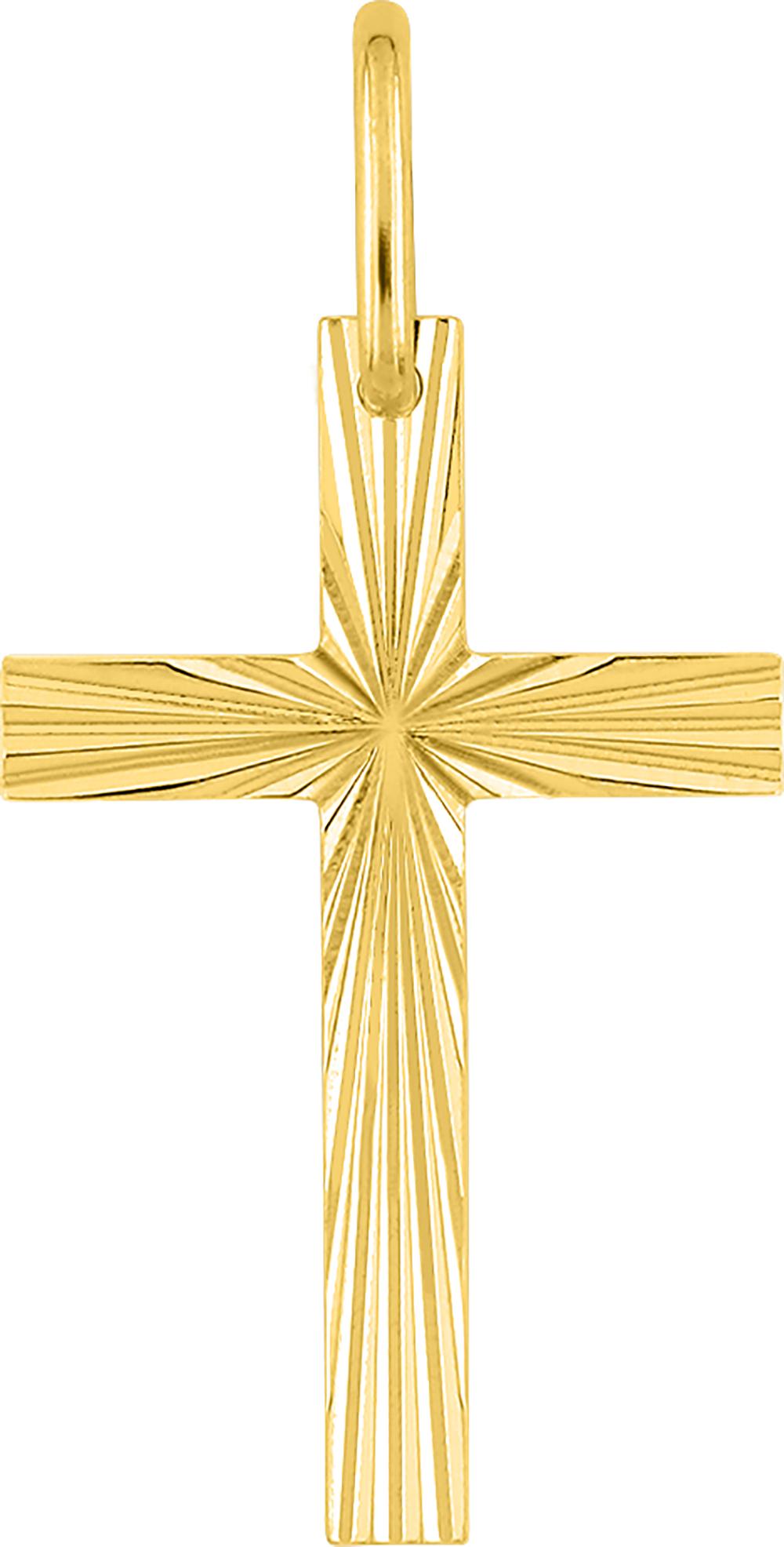 PENDENTIF CROIX unisexe OR