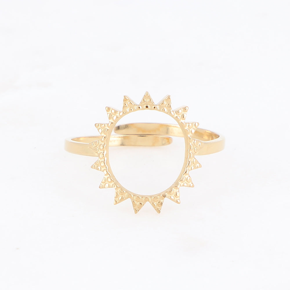 BAGUE Dame Soleil acier doré BOHM