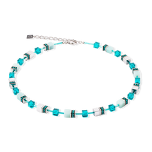 Charger l&#39;image dans la galerie, COLLIER Dame GeoCUBE® Iconic Precious argent-vert COEUR DE LION 4010/10-0548
